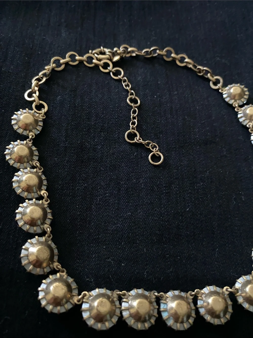 J  Crew Anna  Wintour Necklace Georgian   collet Riviere Rivoli Crystal Brûlée